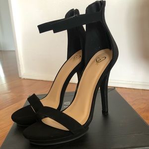 Windsor black strap heels
